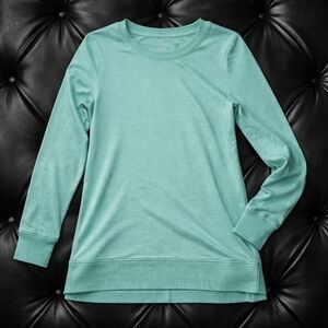 Light Teal Long Sleeve Crewneck Top